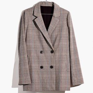 Madewell Caldwell Double-Breasted Blazer in Menswear Plaid